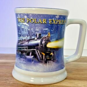 Polar Express BELIEVE Raised Textured 3D Christmas Holiday Mug MULTIPLES